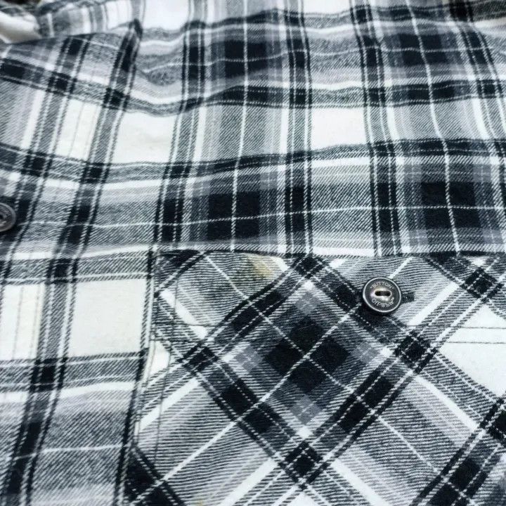 Off-White OFF-WHITE Black Plaid Long Sleeve Shirt 0079 Size US XL / EU 56 / 4 - 10 Thumbnail
