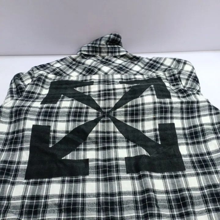Off-White OFF-WHITE Black Plaid Long Sleeve Shirt 0079 Size US XL / EU 56 / 4 - 14 Thumbnail