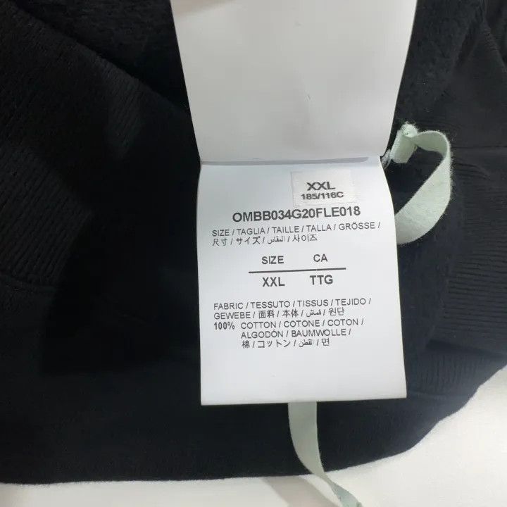 Off-White Black Oversized Hoodie with Arrow Print 0079