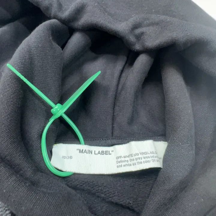 Off-White Black Oversized Hoodie with Arrow Print 0079