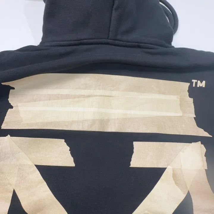 Off-White Black Oversized Hoodie with Arrow Print 0079