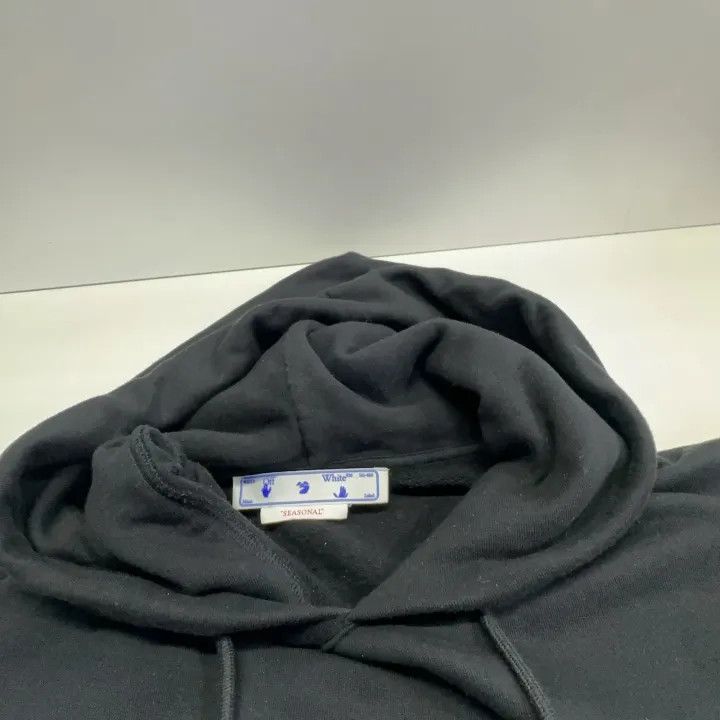 Off-White Off-White Black Long Sleeve Hooded Sweatshirt 0079 Size US XL / EU 56 / 4 - 6 Thumbnail