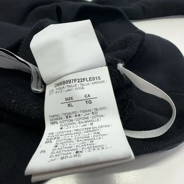 Off-White Off-White Black Long Sleeve Hooded Sweatshirt 0079 Size US XL / EU 56 / 4 - 5 Thumbnail