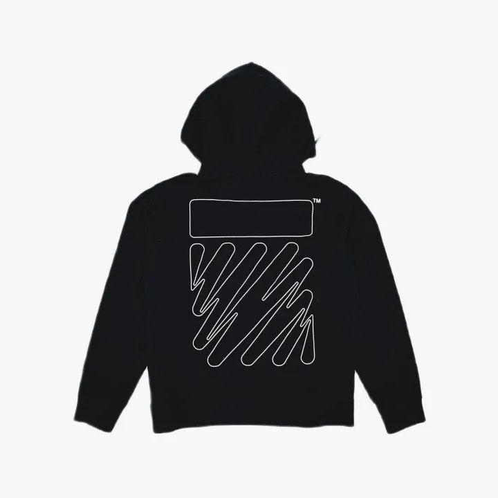 Off-White Off-White Black Long Sleeve Hooded Sweatshirt 0079 Size US XL / EU 56 / 4 - 3 Thumbnail