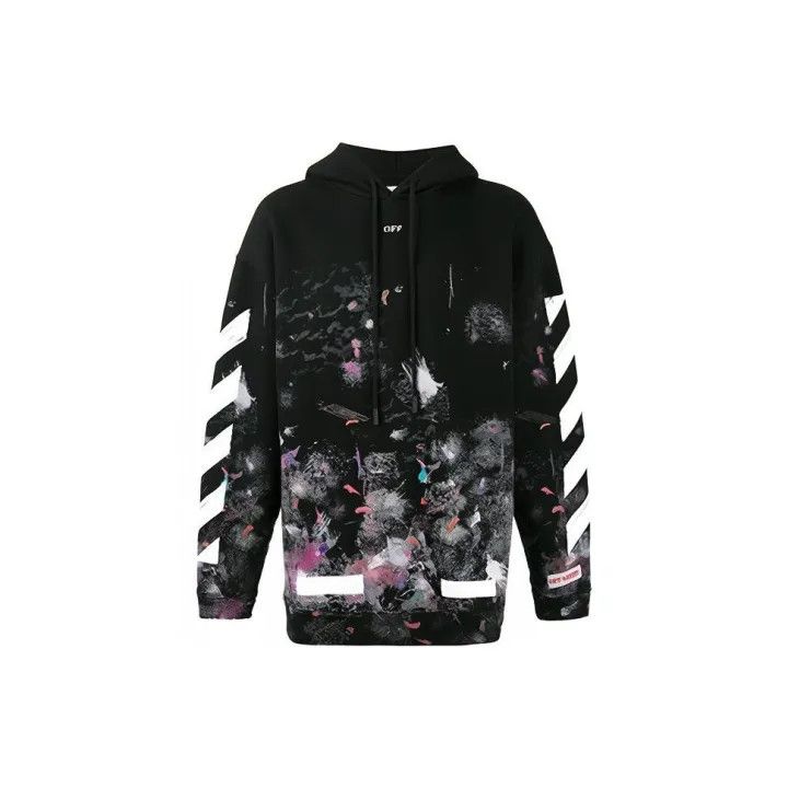 Off-White Off-White Black Graphic Hooded Sweatshirt 0079 Size US XL / EU 56 / 4 - 2 Thumbnail
