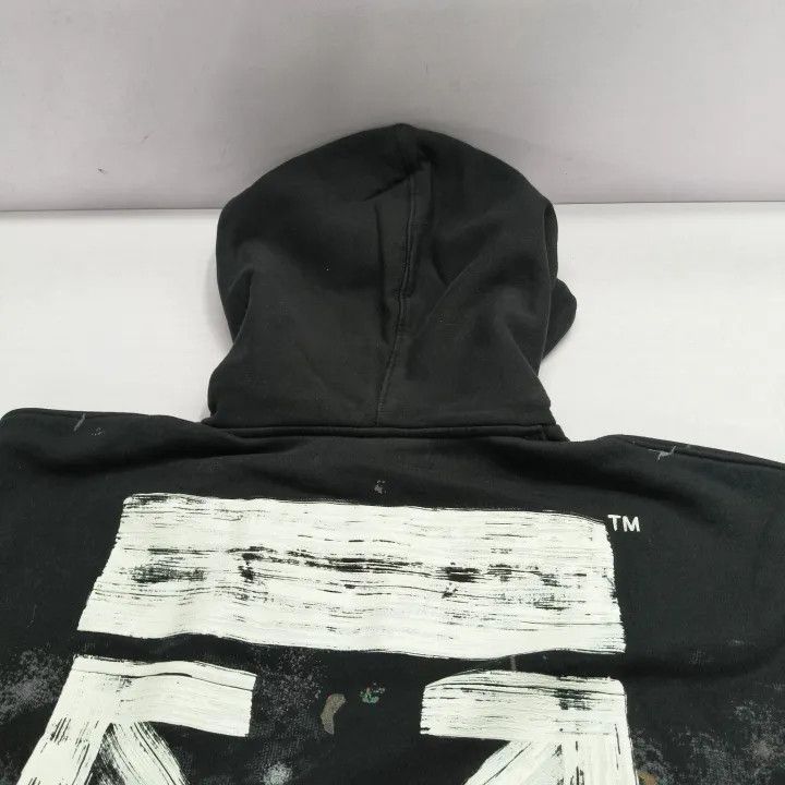 Off-White Off-White Black Graphic Print Cotton Hoodie 0079 Size US L / EU 52-54 / 3 - 7 Thumbnail
