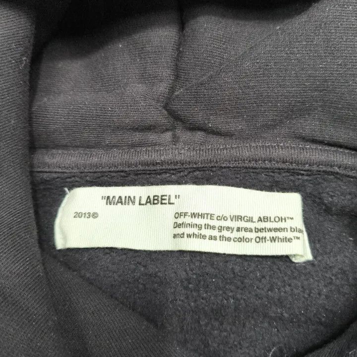 Off-White Off-White Black Graphic Print Cotton Hoodie 0079 Size US L / EU 52-54 / 3 - 4 Thumbnail