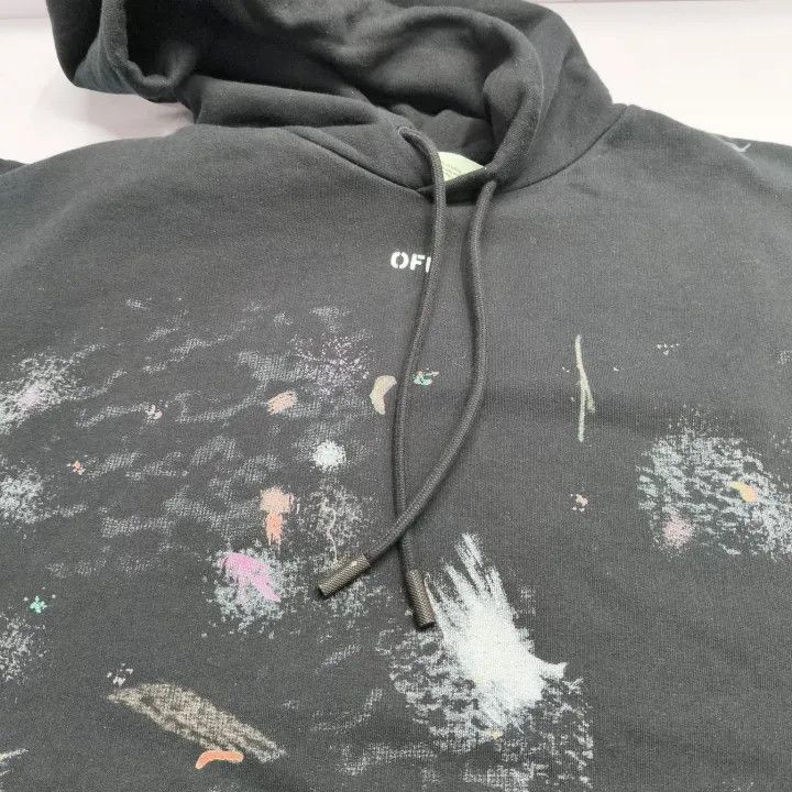 Off-White Off-White Black Graphic Print Cotton Hoodie 0079 Size US L / EU 52-54 / 3 - 9 Thumbnail