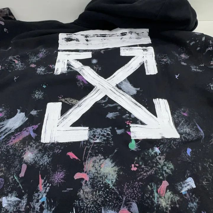 Off-White Off-White Black Hooded Tie-Dye Sweatshirt 0079 Size US S / EU 44-46 / 1 - 6 Thumbnail
