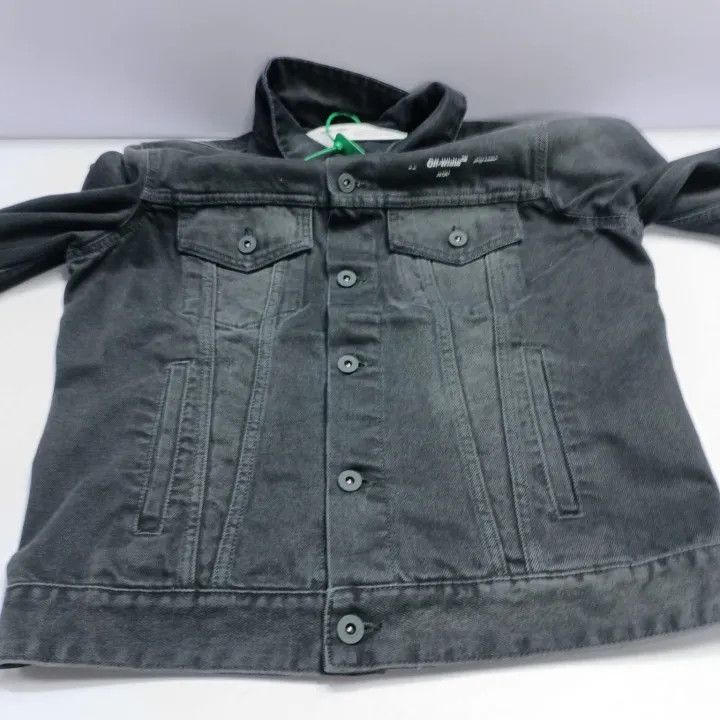 Off-White Off-White Classic Logo Denim Jacket for Men 0079 Size US M / EU 48-50 / 2 - 9 Thumbnail