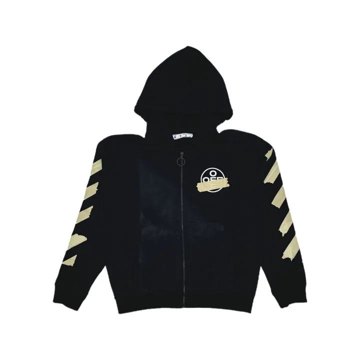 Off-White OFF-WHITE Black Hoodie with Gold Arrows 0079 Size US XXL / EU 58 / 5 - 2 Thumbnail