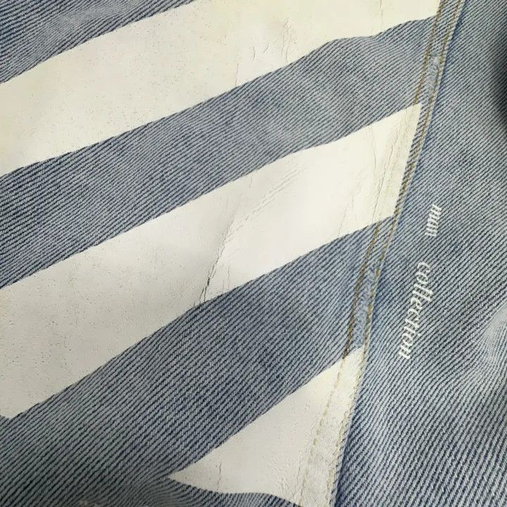 Off-White OFF-WHITE Blue Graphic Denim Jacket for Men 0079 Size US L / EU 52-54 / 3 - 4 Thumbnail