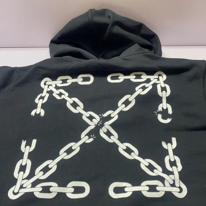 Off-White Off-White Black Logo Zip Hoodie for Men 0079 Size US L / EU 52-54 / 3 - 6 Thumbnail