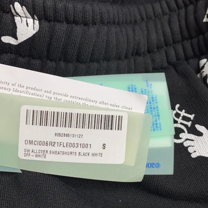 Off-White OFF-WHITE Black Logo Print Shorts for Men 0079 Size US 26 / EU 42 - 5 Thumbnail