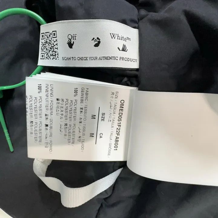 Off-White Off-White Black Hooded Puffer Jacket for Men 0079 Size US M / EU 48-50 / 2 - 2 Thumbnail