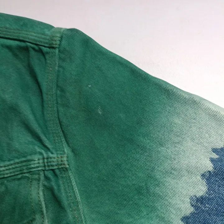 Off-White OFF-WHITE Blue Green Tie-Dye Denim Jacket 0079 Size US XS / EU 42 / 0 - 9 Thumbnail
