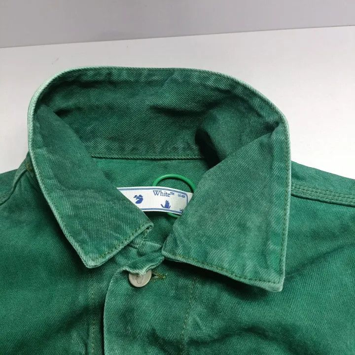 Off-White OFF-WHITE Blue Green Tie-Dye Denim Jacket 0079 Size US XS / EU 42 / 0 - 7 Thumbnail