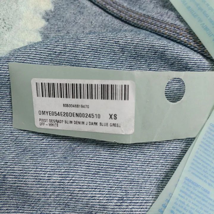 Off-White OFF-WHITE Blue Green Tie-Dye Denim Jacket 0079 Size US XS / EU 42 / 0 - 5 Thumbnail