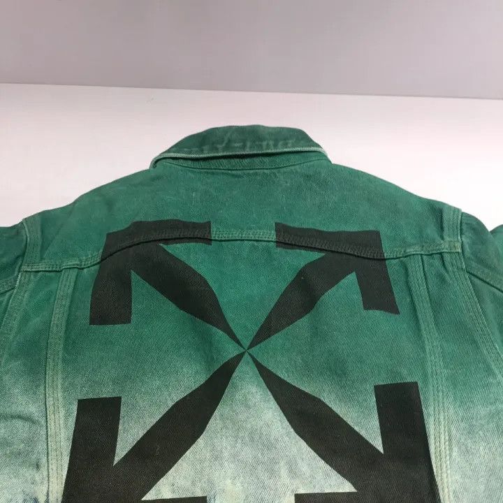 Off-White OFF-WHITE Blue Green Tie-Dye Denim Jacket 0079 Size US XS / EU 42 / 0 - 6 Thumbnail