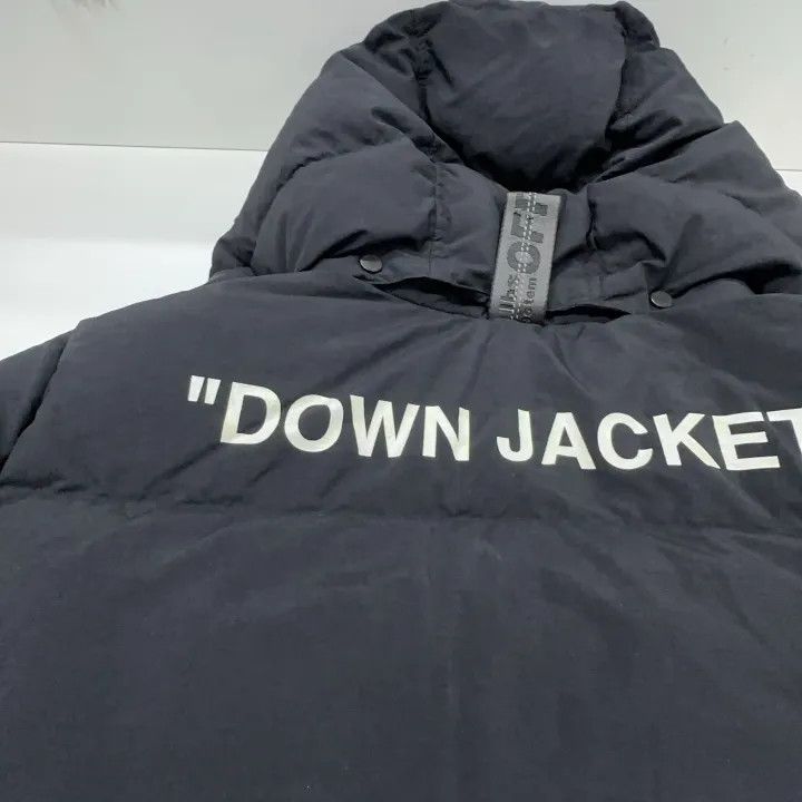 Off-White OFF-WHITE Quote Hooded Puffer Down Jacket 0079 Size US L / EU 52-54 / 3 - 14 Thumbnail