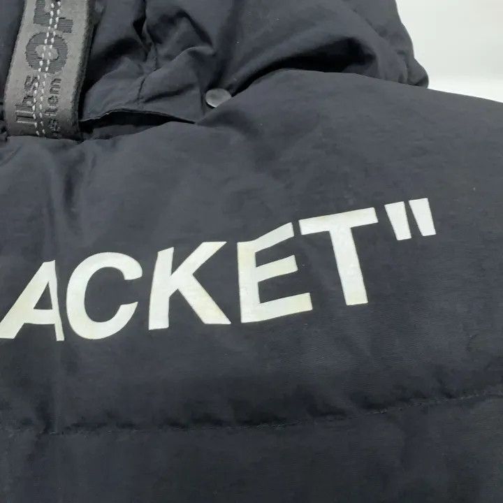 Off-White OFF-WHITE Quote Hooded Puffer Down Jacket 0079 Size US L / EU 52-54 / 3 - 15 Thumbnail