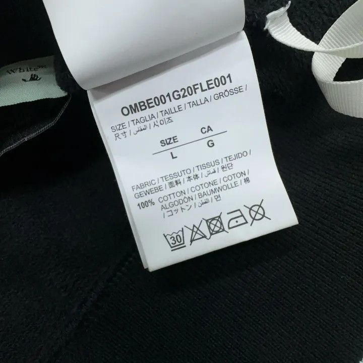 Off-White OFF-WHITE Black Hooded Zip Sweatshirt with Artwork 0079 Size US L / EU 52-54 / 3 - 4 Thumbnail