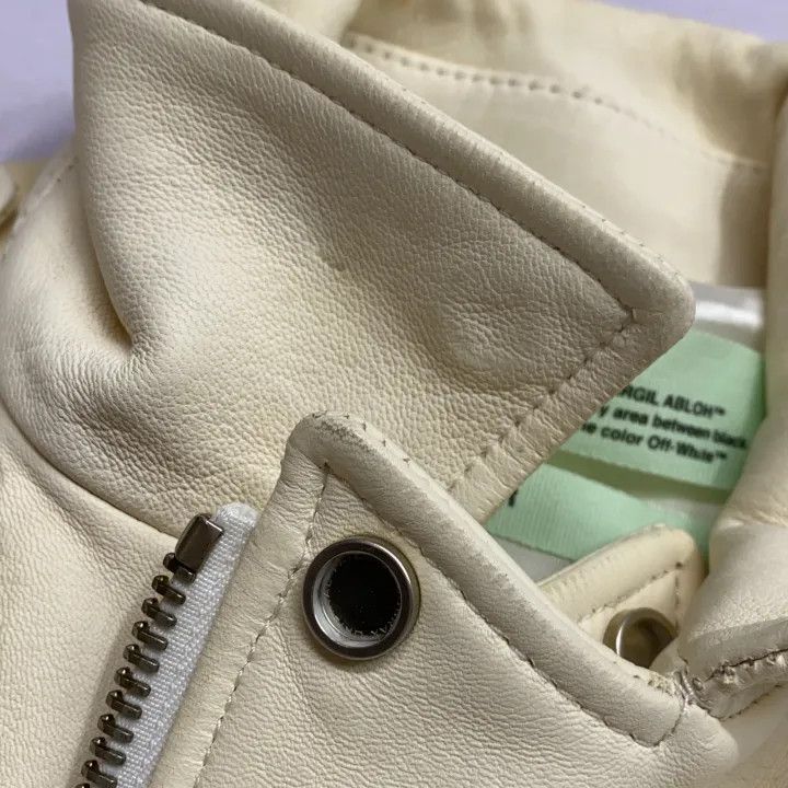Off-White OFF-WHITE Casual Sheepskin Leather Jacket 0079 Size US M / EU 48-50 / 2 - 11 Thumbnail