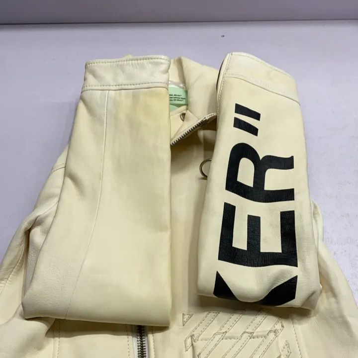 Off-White OFF-WHITE Casual Sheepskin Leather Jacket 0079 Size US M / EU 48-50 / 2 - 8 Thumbnail