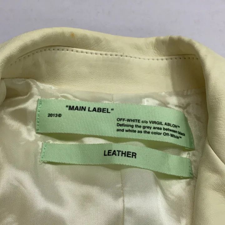 Off-White OFF-WHITE Casual Sheepskin Leather Jacket 0079 Size US M / EU 48-50 / 2 - 5 Thumbnail