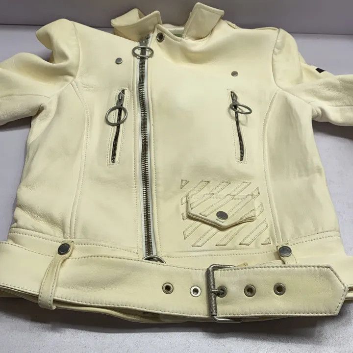 Off-White OFF-WHITE Casual Sheepskin Leather Jacket 0079 Size US M / EU 48-50 / 2 - 17 Thumbnail