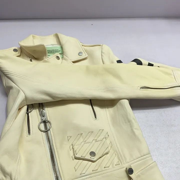 Off-White OFF-WHITE Casual Sheepskin Leather Jacket 0079 Size US M / EU 48-50 / 2 - 14 Thumbnail