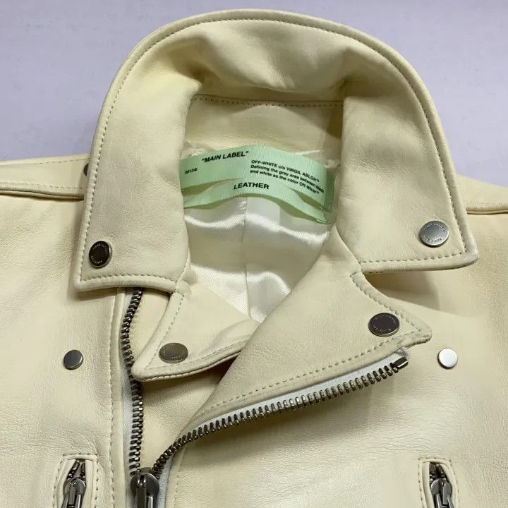 Off-White OFF-WHITE Casual Sheepskin Leather Jacket 0079 Size US M / EU 48-50 / 2 - 10 Thumbnail