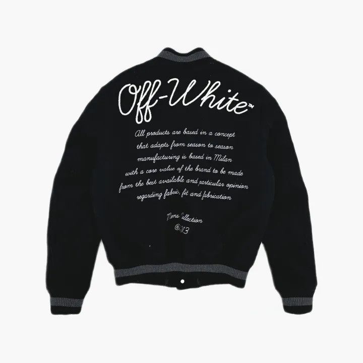Off-White Black Letter Graphic Long Sleeve Jacket 0079