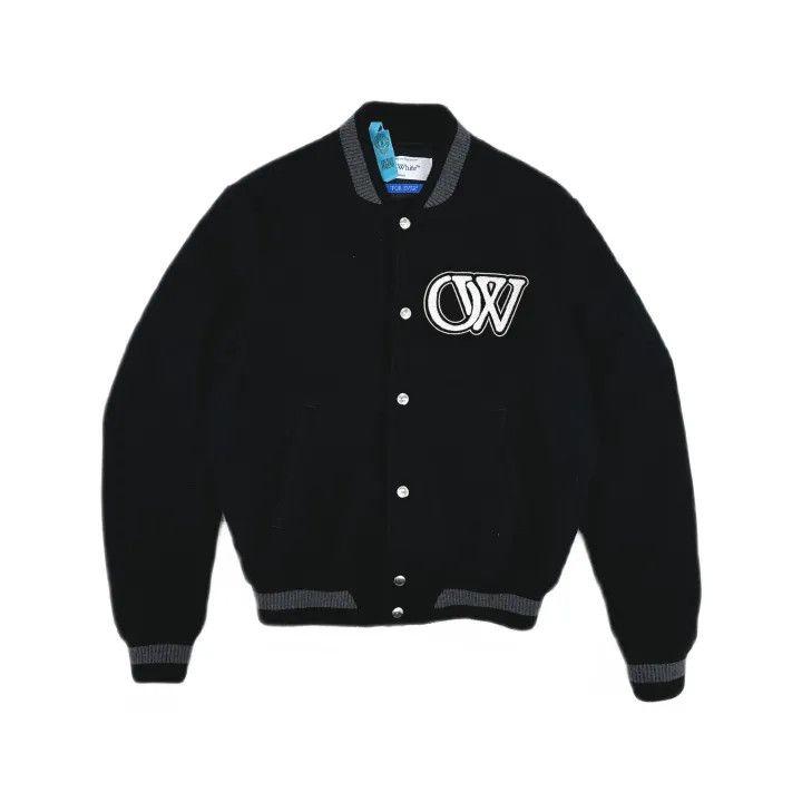 Off-White Black Letter Graphic Long Sleeve Jacket 0079