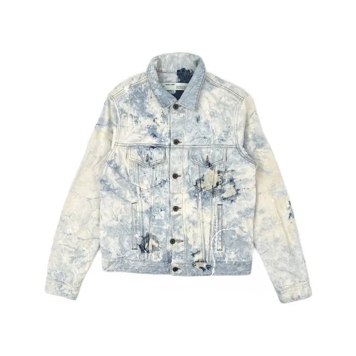 Off-White Off-White Bleached Denim Jacket for Men 0079 Size US L / EU 52-54 / 3 - 2 Thumbnail