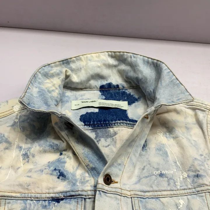 Off-White Off-White Bleached Denim Jacket for Men 0079 Size US L / EU 52-54 / 3 - 10 Thumbnail