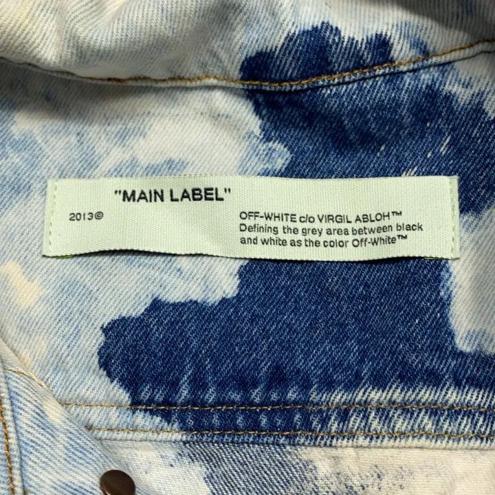 Off-White Off-White Bleached Denim Jacket for Men 0079 Size US L / EU 52-54 / 3 - 6 Thumbnail