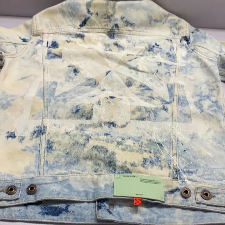 Off-White Off-White Bleached Denim Jacket for Men 0079 Size US L / EU 52-54 / 3 - 18 Thumbnail