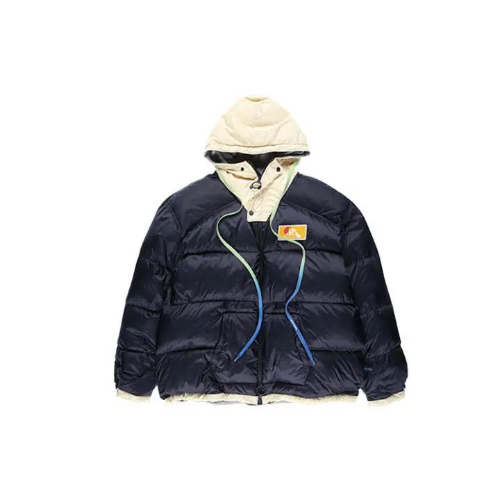 Off-White OFF-WHITE Zipped Puffer Jacket in Dark Blue 0079 Size US M / EU 48-50 / 2 - 2 Thumbnail