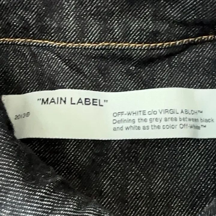 Off-White Off-White Arrows Slim Denim Jacket Black 0079 Size US M / EU 48-50 / 2 - 4 Thumbnail