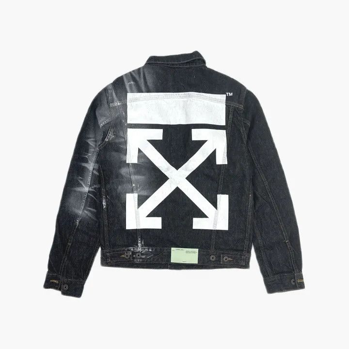 Off-White Off-White Arrows Slim Denim Jacket Black 0079 Size US M / EU 48-50 / 2 - 3 Thumbnail