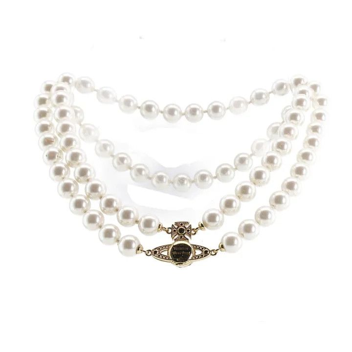Vivienne Westwood Vivienne Westwood Grazia Pearl Choker Necklace 0079 Size ONE SIZE - 2 Thumbnail