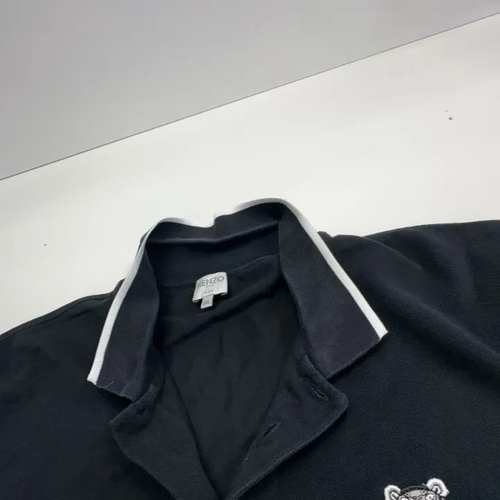 Kenzo Kenzo Black Cotton Tiger Logo Polo Shirt 0079 Size US XL / EU 56 / 4 - 7 Thumbnail