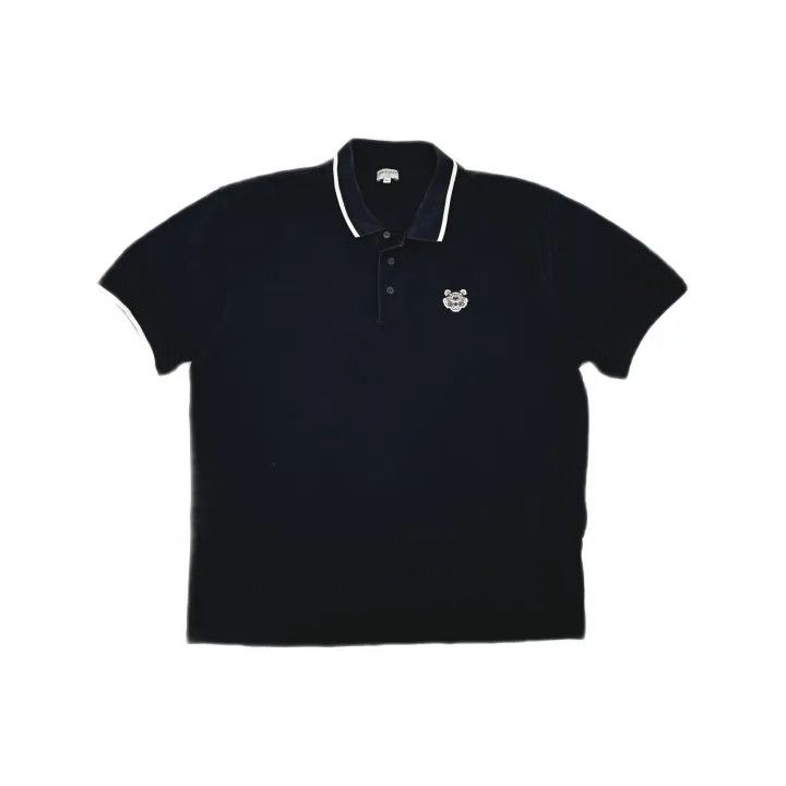 Kenzo Kenzo Black Cotton Tiger Logo Polo Shirt 0079 Size US XL / EU 56 / 4 - 2 Thumbnail