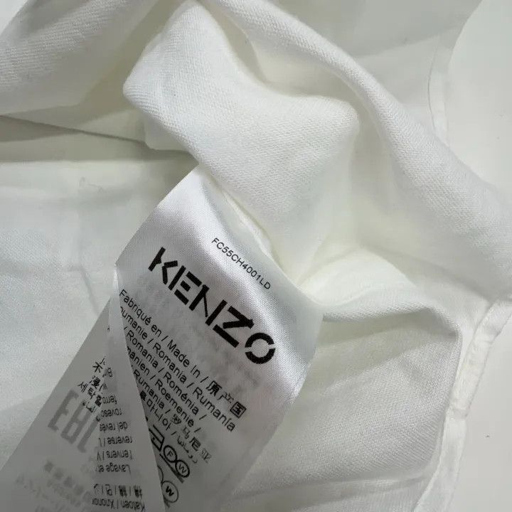 Kenzo KENZO White Long Sleeve Button-Up Shirt for Men 0079 Size US M / EU 48-50 / 2 - 2 Thumbnail