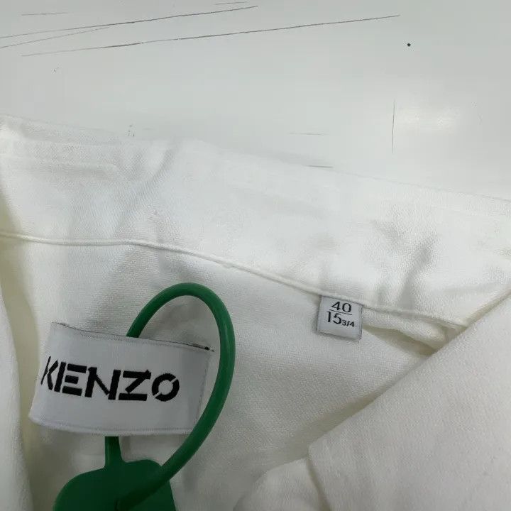 Kenzo KENZO White Long Sleeve Button-Up Shirt for Men 0079 Size US M / EU 48-50 / 2 - 3 Thumbnail