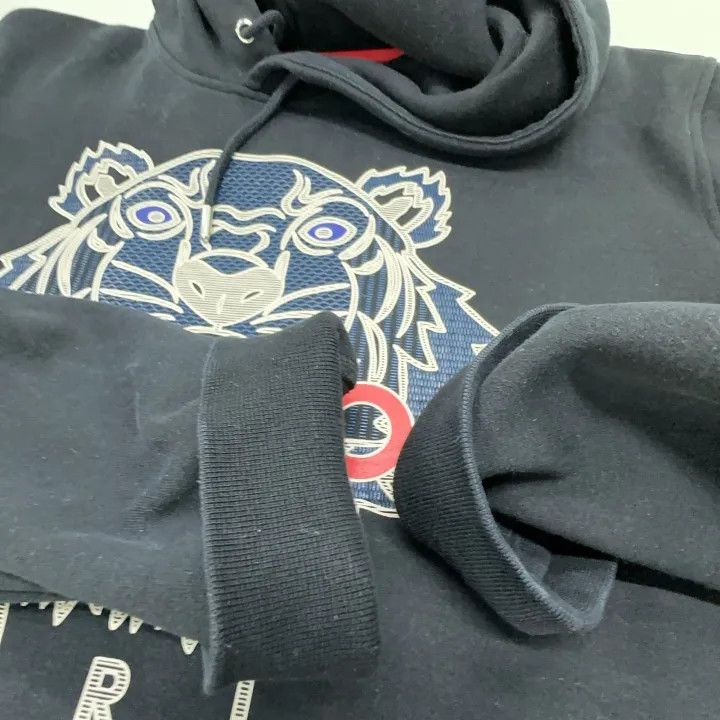 Kenzo KENZO Black Tiger Embroidered Hoodie for Men 0079 Size US XL / EU 56 / 4 - 8 Thumbnail