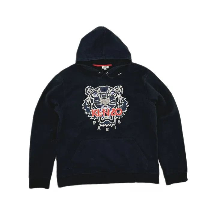 Kenzo KENZO Black Tiger Embroidered Hoodie for Men 0079 Size US XL / EU 56 / 4 - 2 Thumbnail