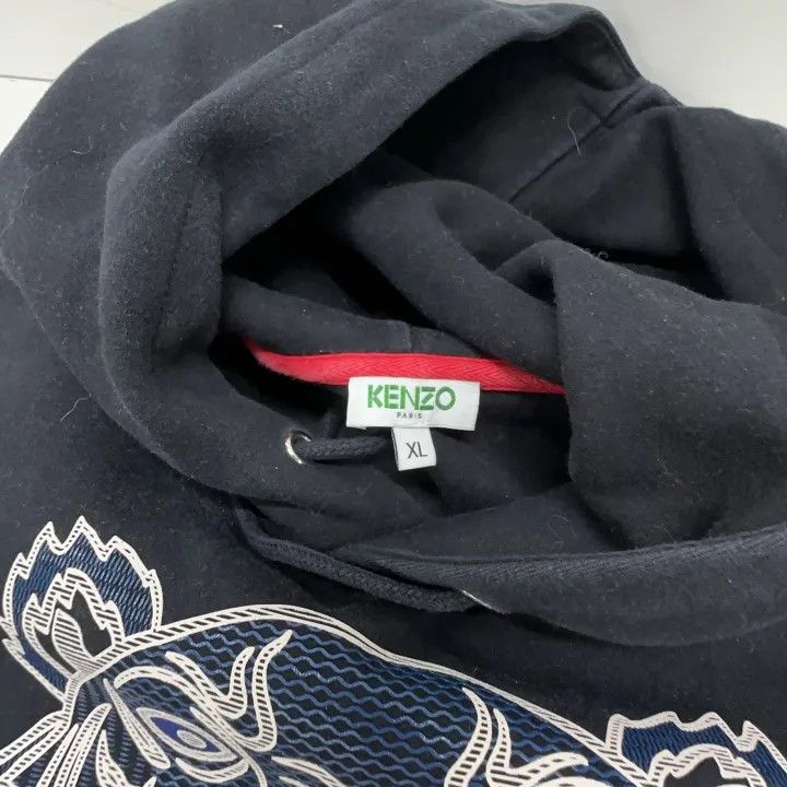 Kenzo KENZO Black Tiger Embroidered Hoodie for Men 0079 Size US XL / EU 56 / 4 - 5 Thumbnail