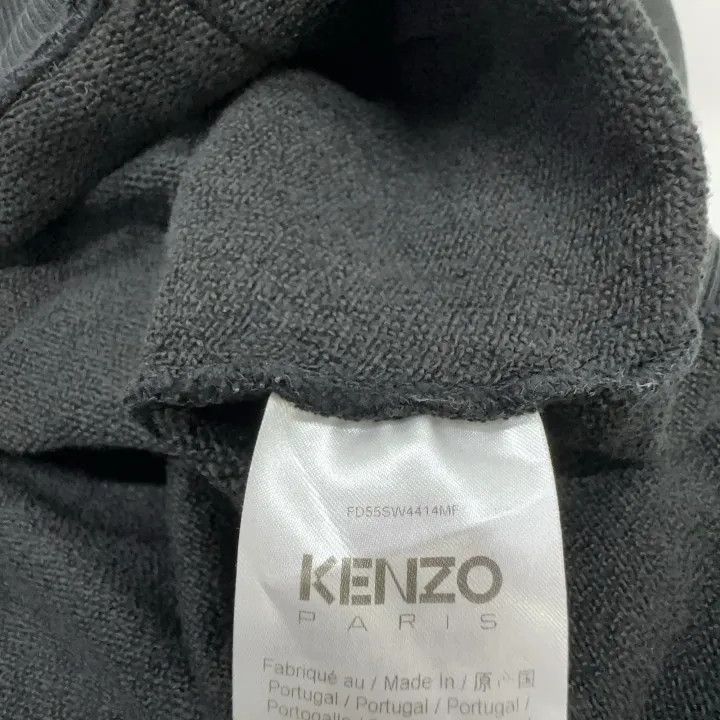Kenzo Kenzo Black Flower Logo Hooded Sweatshirt 0079 Size US XL / EU 56 / 4 - 5 Thumbnail